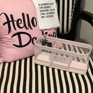 Friday Rae Dunn, Baby Pink w/Black “PRETTY” Only 1 Left